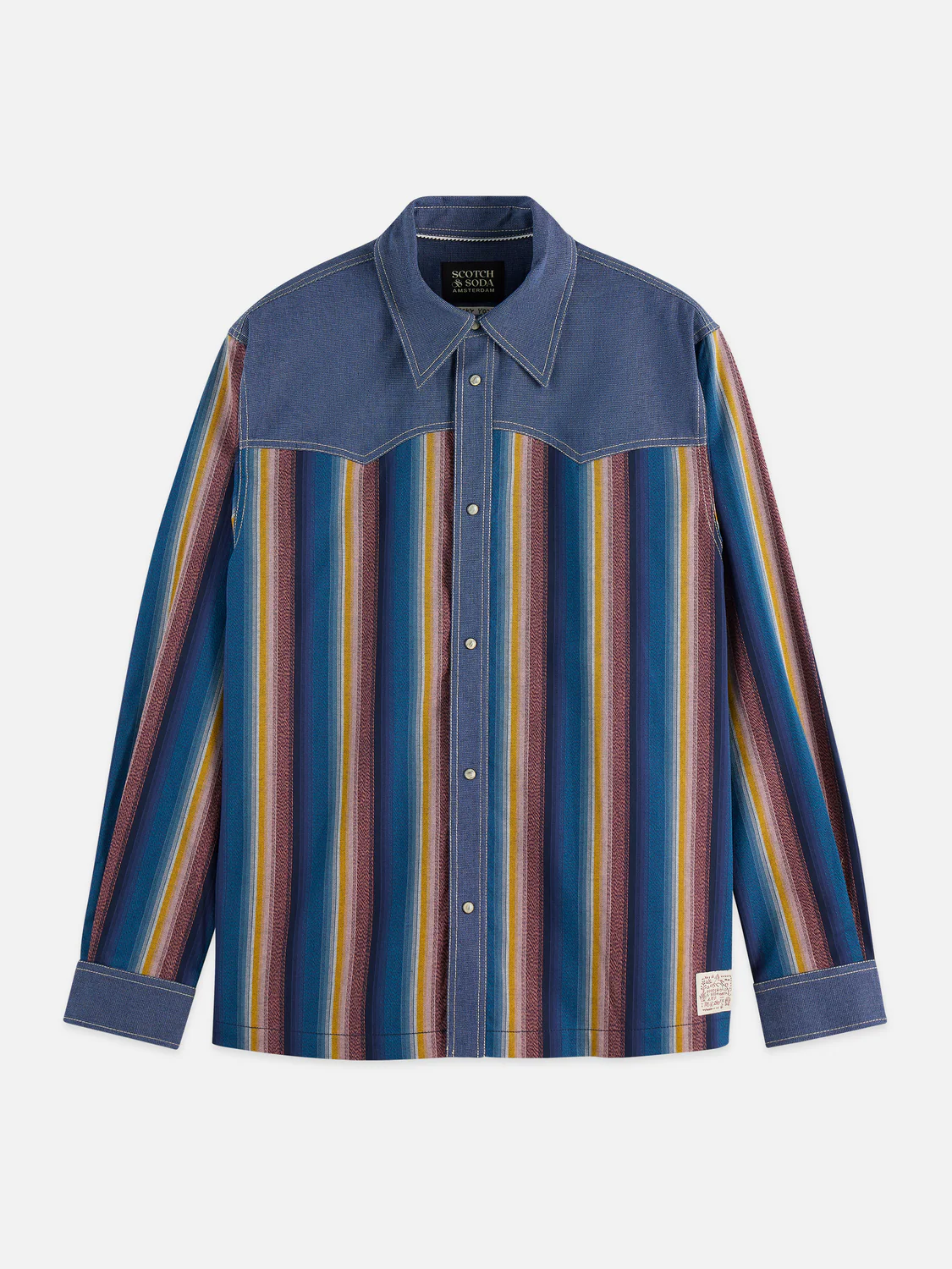 Multicolor stripe western shirt - Image 5