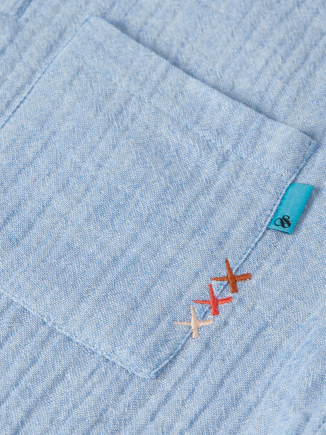Boys Cotton chambray short sleeve shirt - Image 3