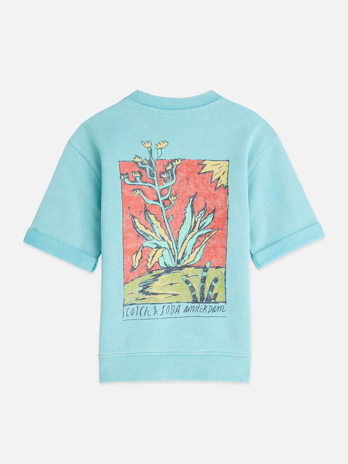 Boys artwork short sleeve washed sweatshirt - Image 2