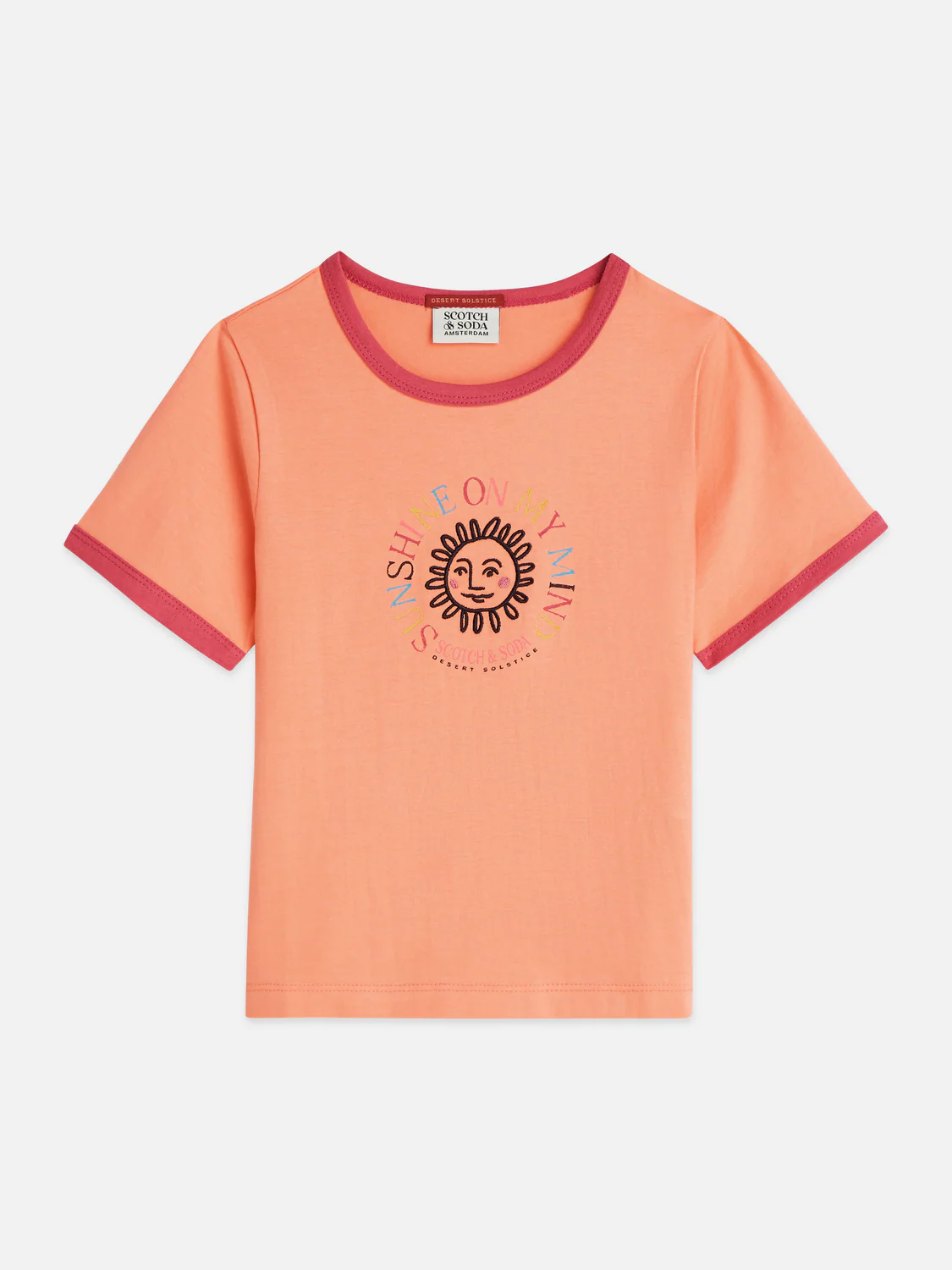 Girls artwork ringer T-shirt