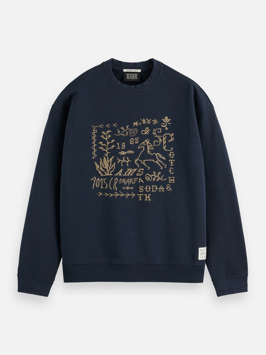 Cross stitch artwork relaxed sweatshirt - Image 5