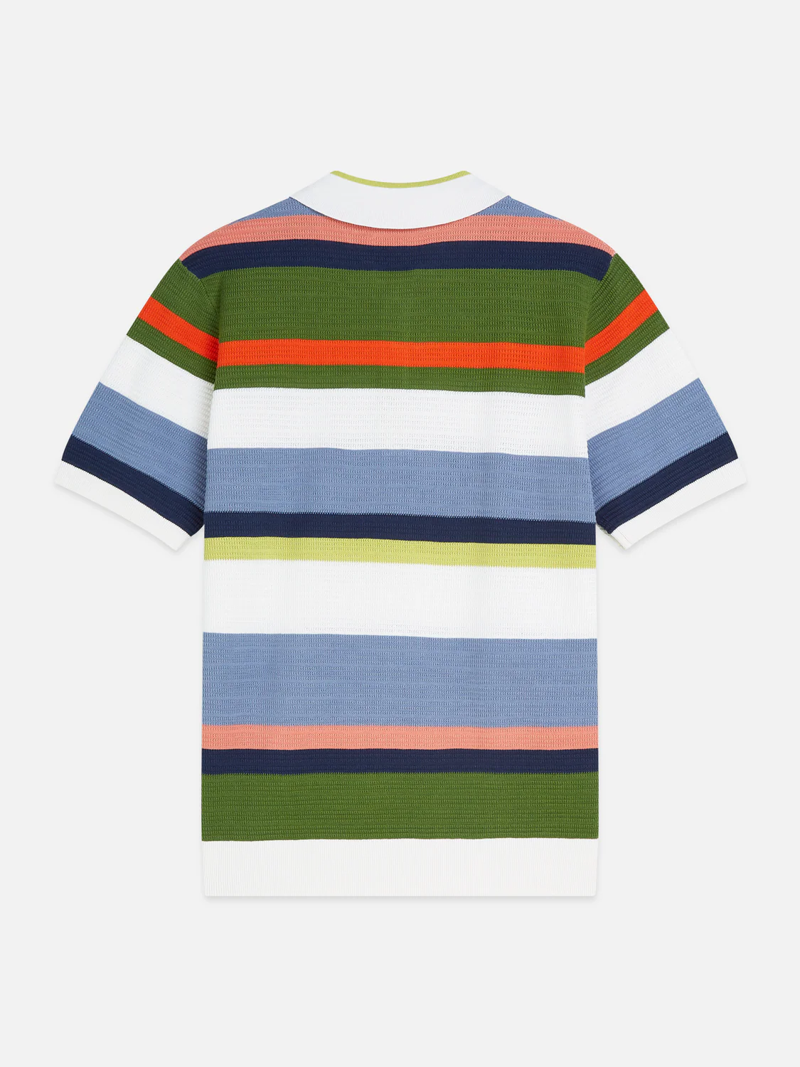 Structured striped knitted polo - Image 13