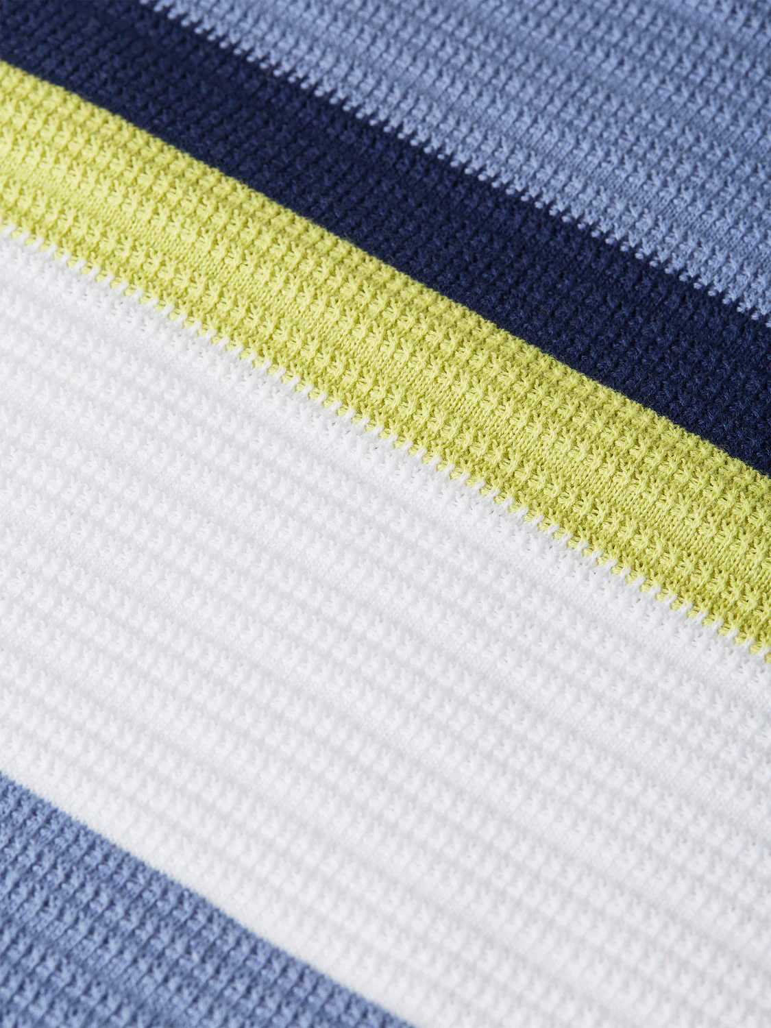 Structured striped knitted polo - Image 14