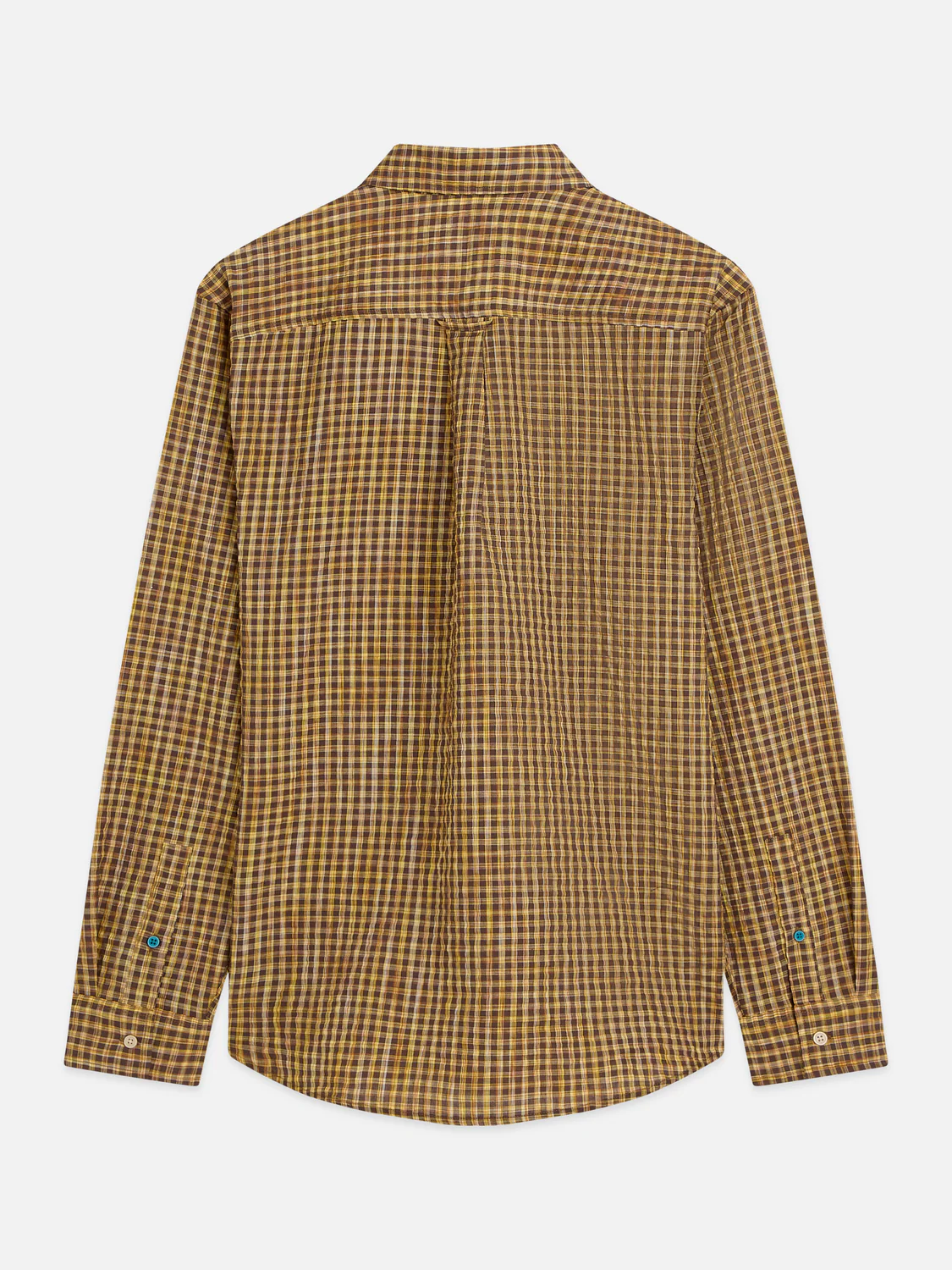 Seersucker micro-check relaxed shirt - Image 13