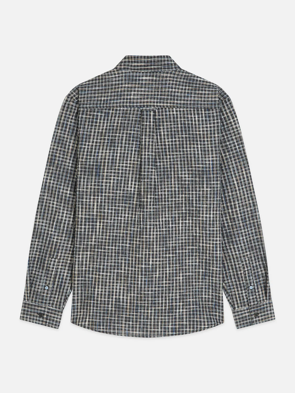 Seersucker micro-check relaxed shirt - Image 6