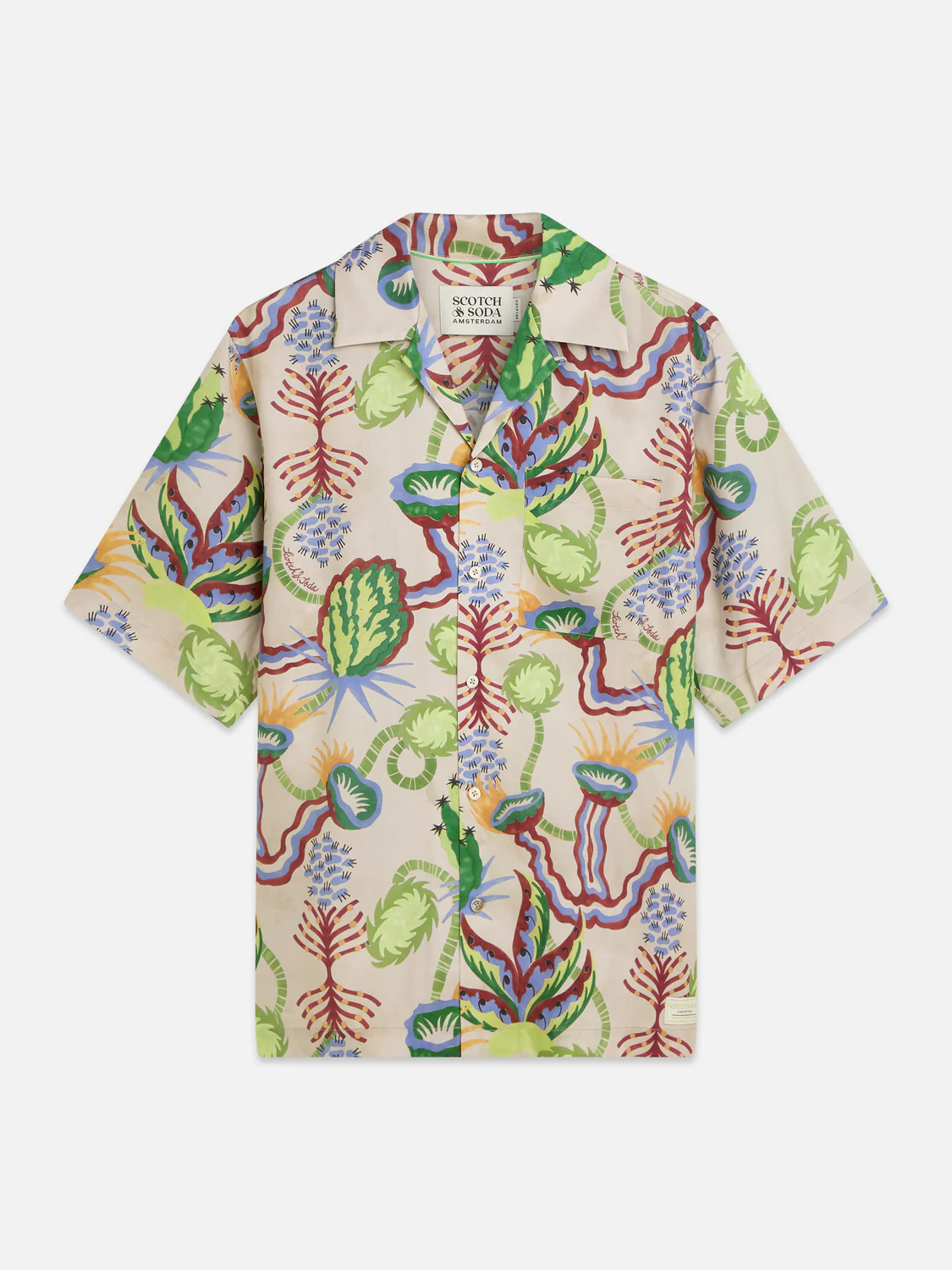 Printed tencel relaxed short sleeve shirt - Image 5