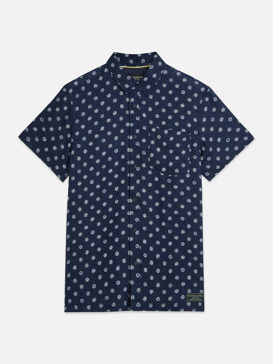 Printed linen short sleeve shirt - Image 5