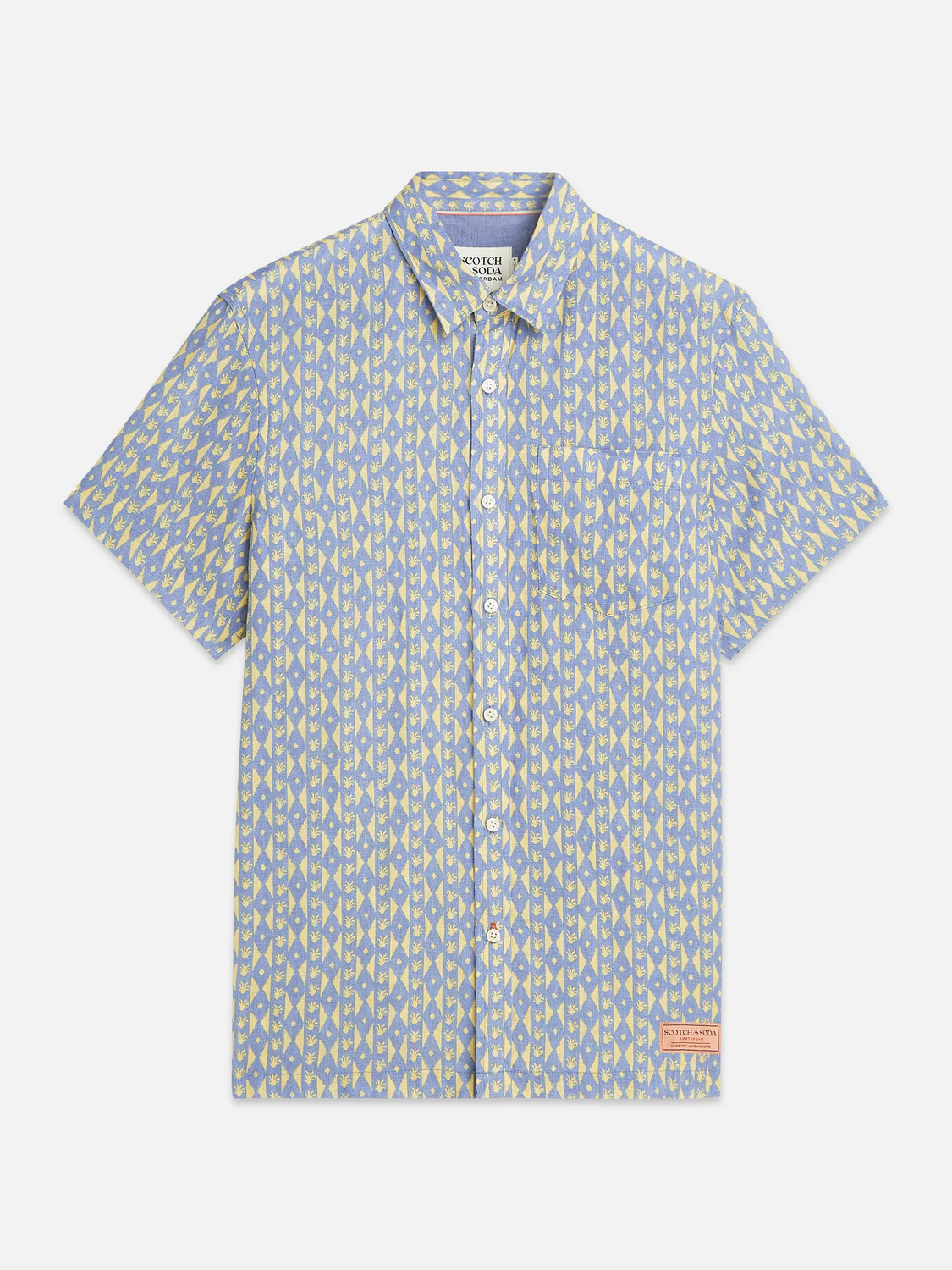 Printed linen short sleeve shirt - Image 5