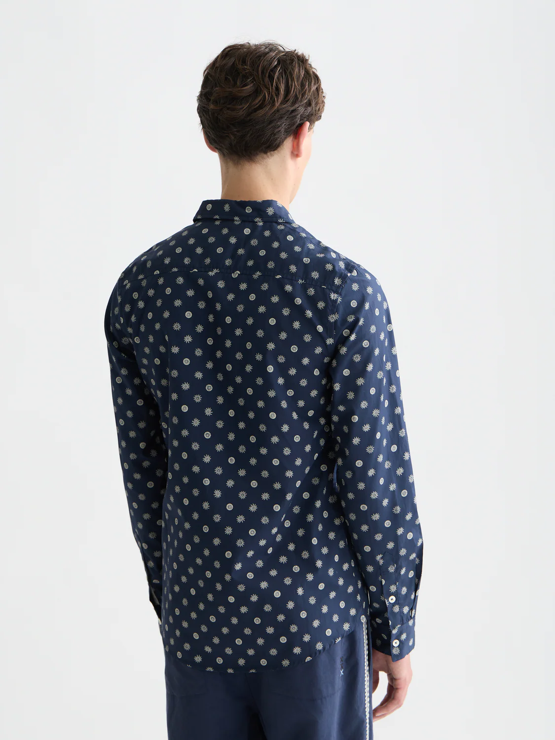 Print poplin slim shirt - Image 11