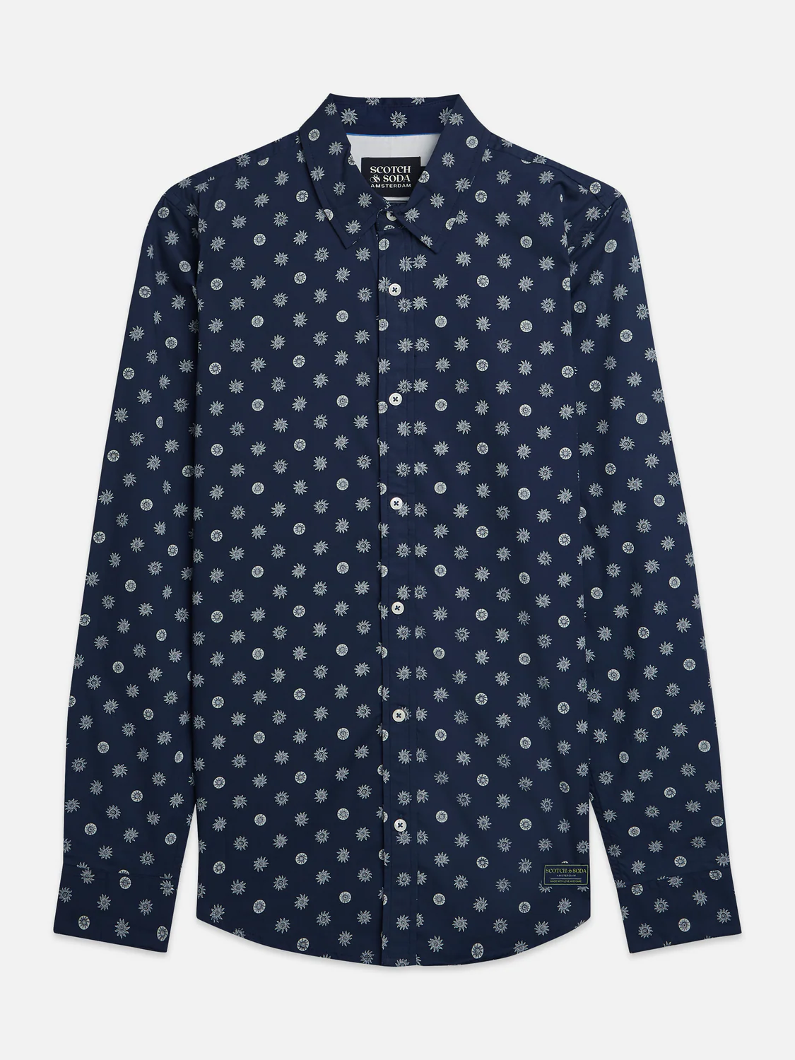 Print poplin slim shirt - Image 12