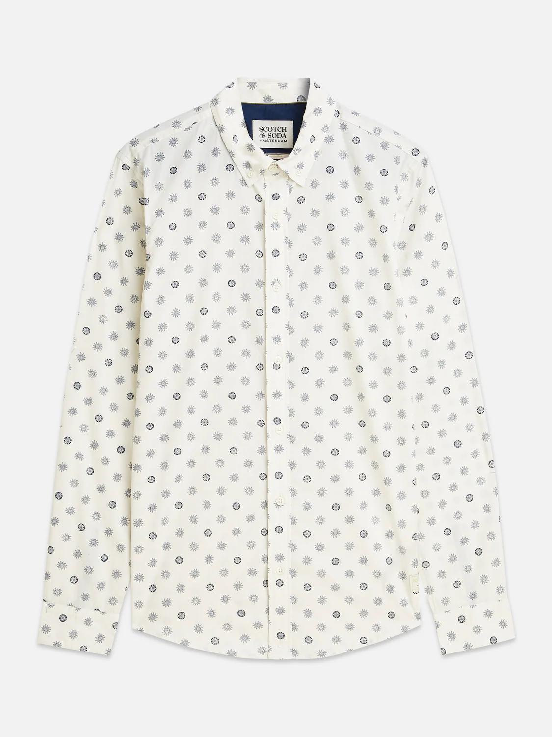 Print poplin slim shirt - Image 5