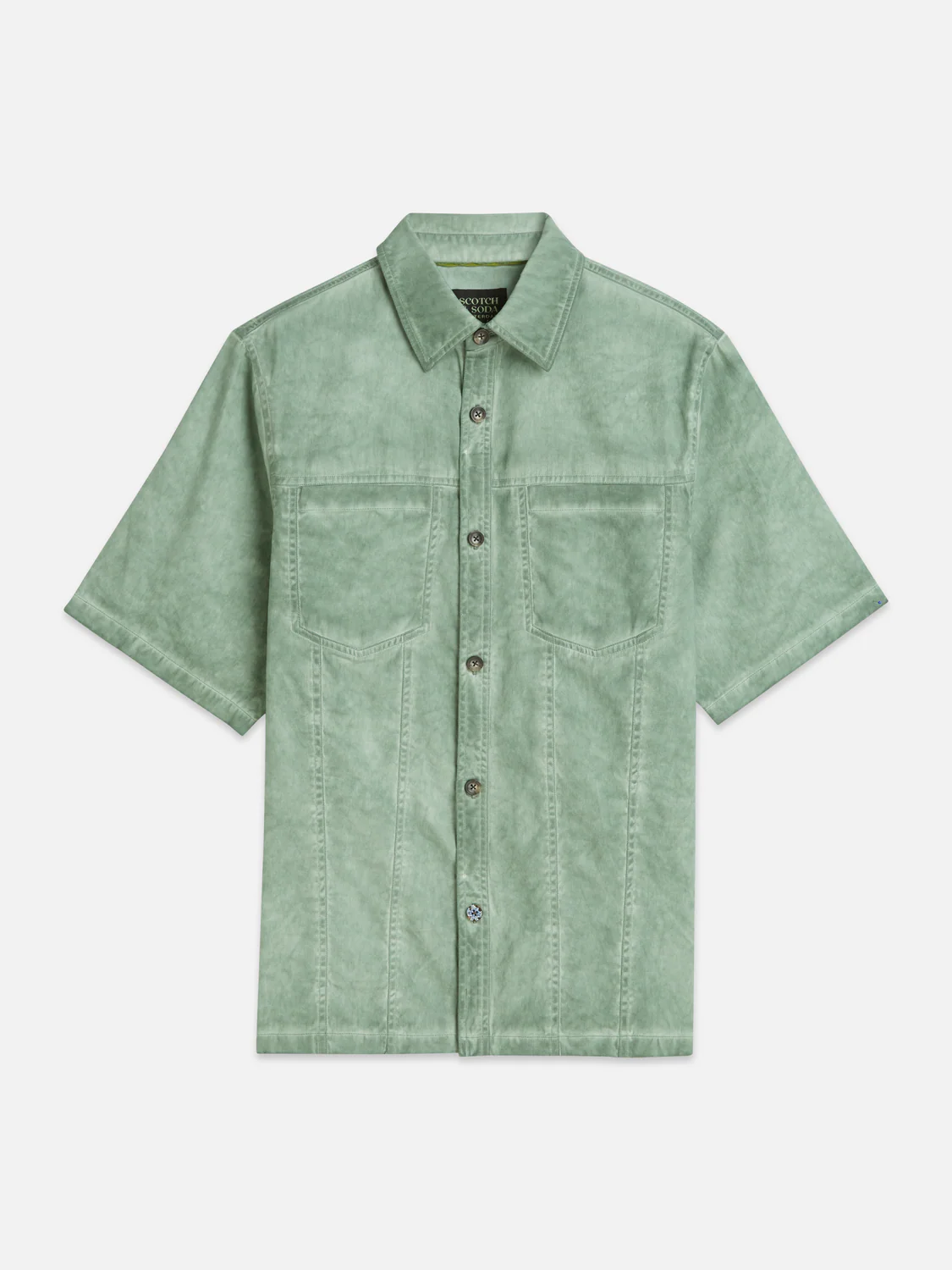 Washed cotton short sleeve shirt - Image 5