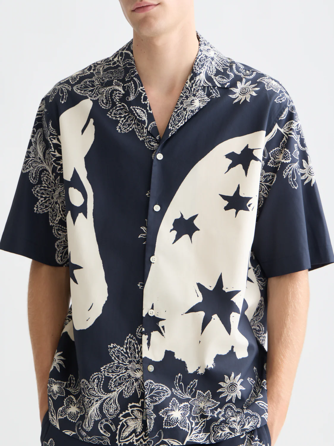 Printed relaxed short sleeve shirt - Image 3