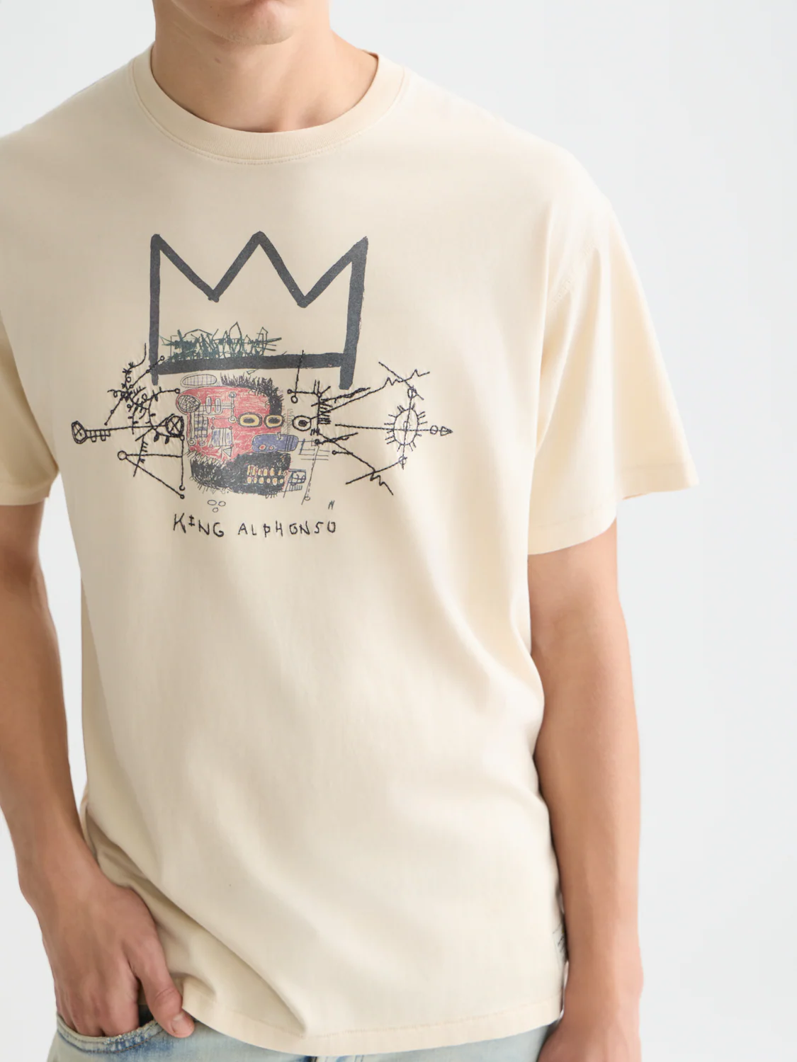 Scotch & Soda x Basquiat Artwork Relaxed T-Shirt - Image 3