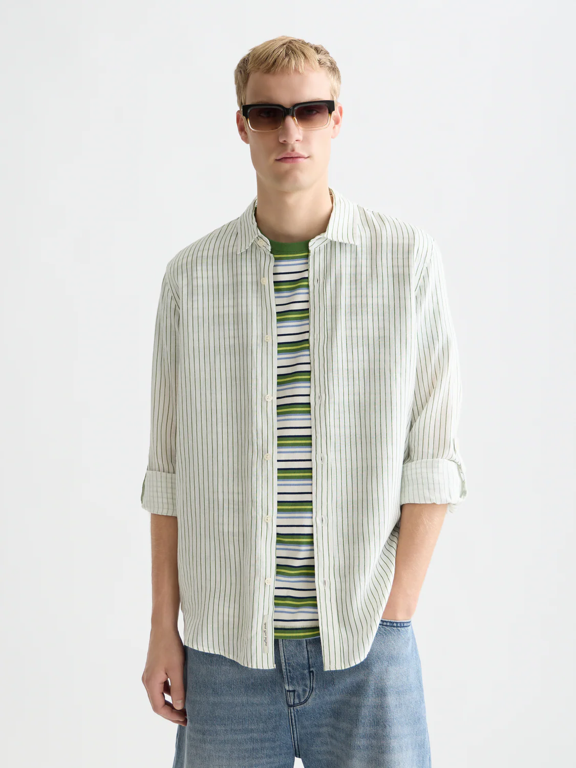 Linen striped shirt - Image 14