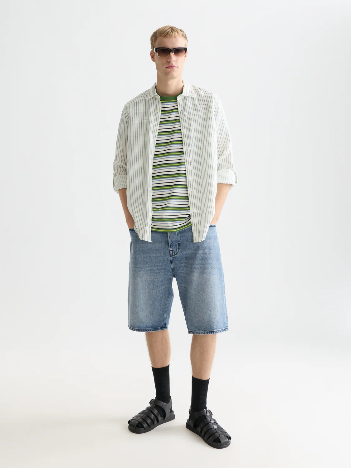 Linen striped shirt - Image 15