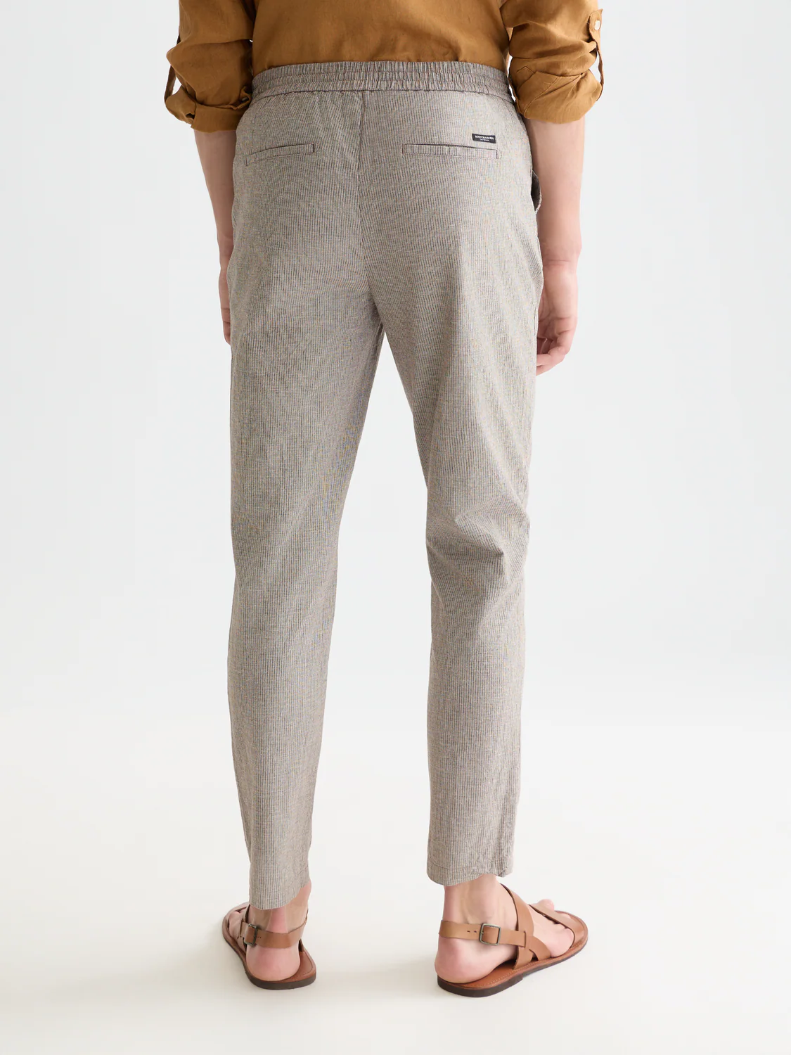 Warren yarn-dyed cotton-linen straight jogger - Image 4