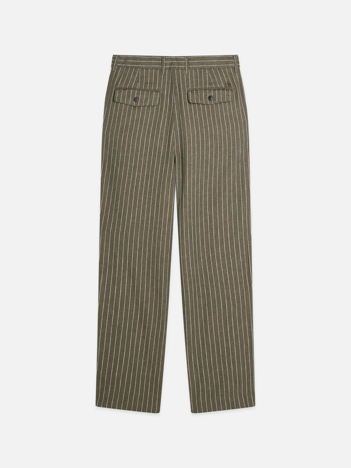 Pleated pinstriped loose straight chino - Image 6