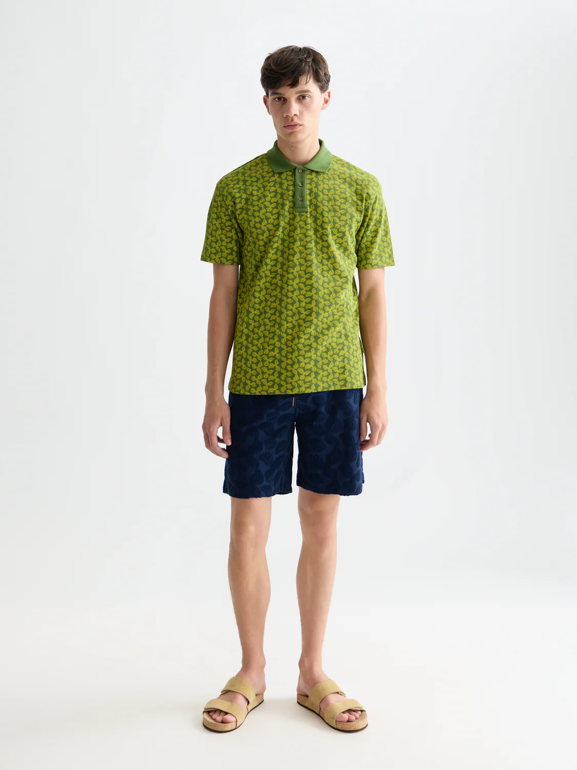 Printed structured relaxed polo - Image 2