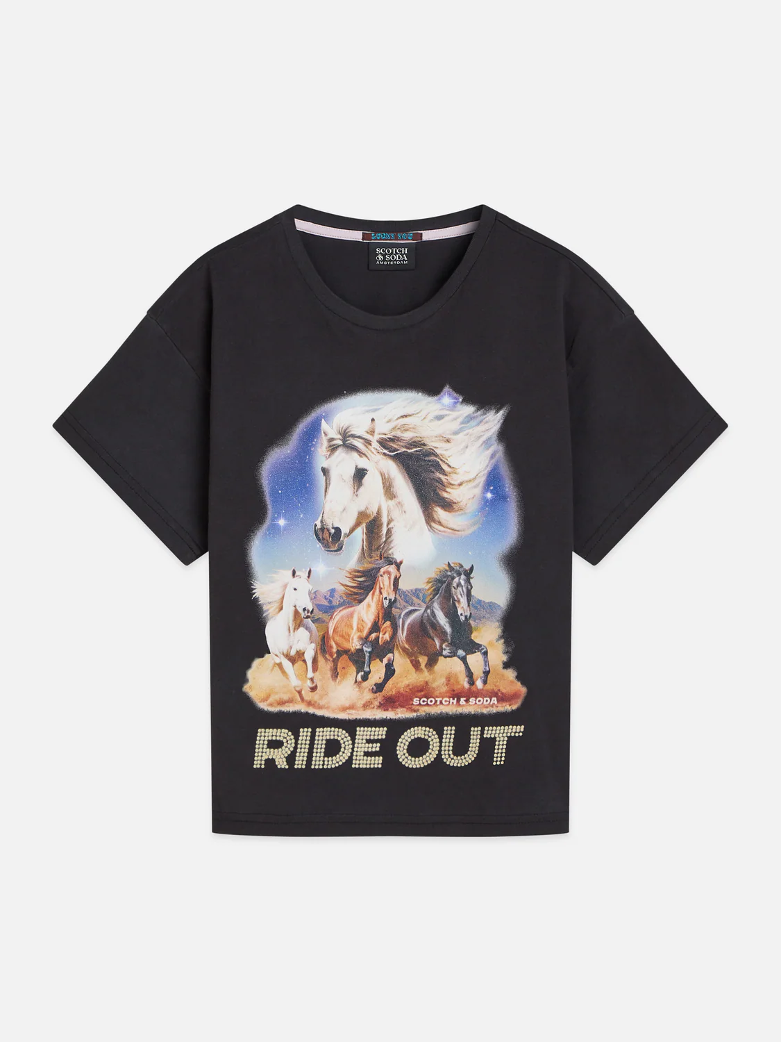 Girls artwork loose T-shirt