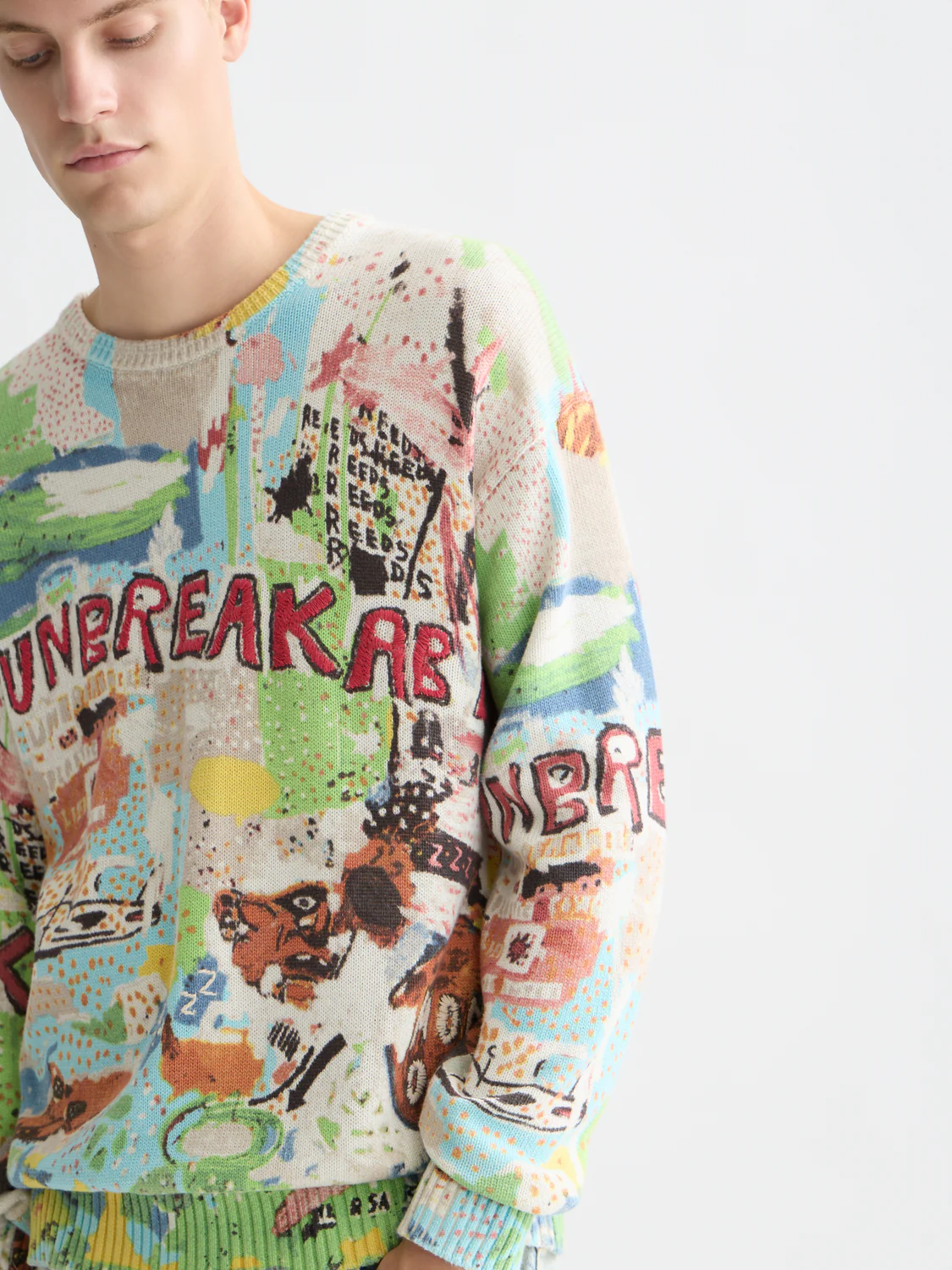 Scotch & Soda x Basquiat Printed Loose Pullover - Image 3