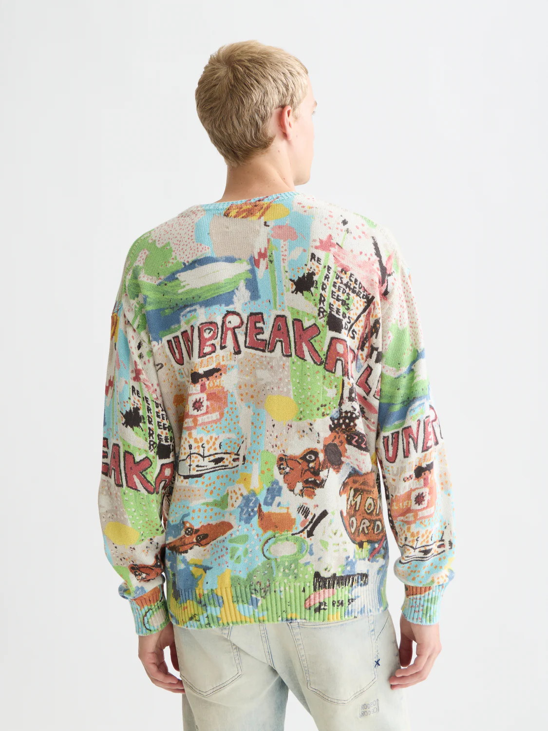 Scotch & Soda x Basquiat Printed Loose Pullover - Image 4