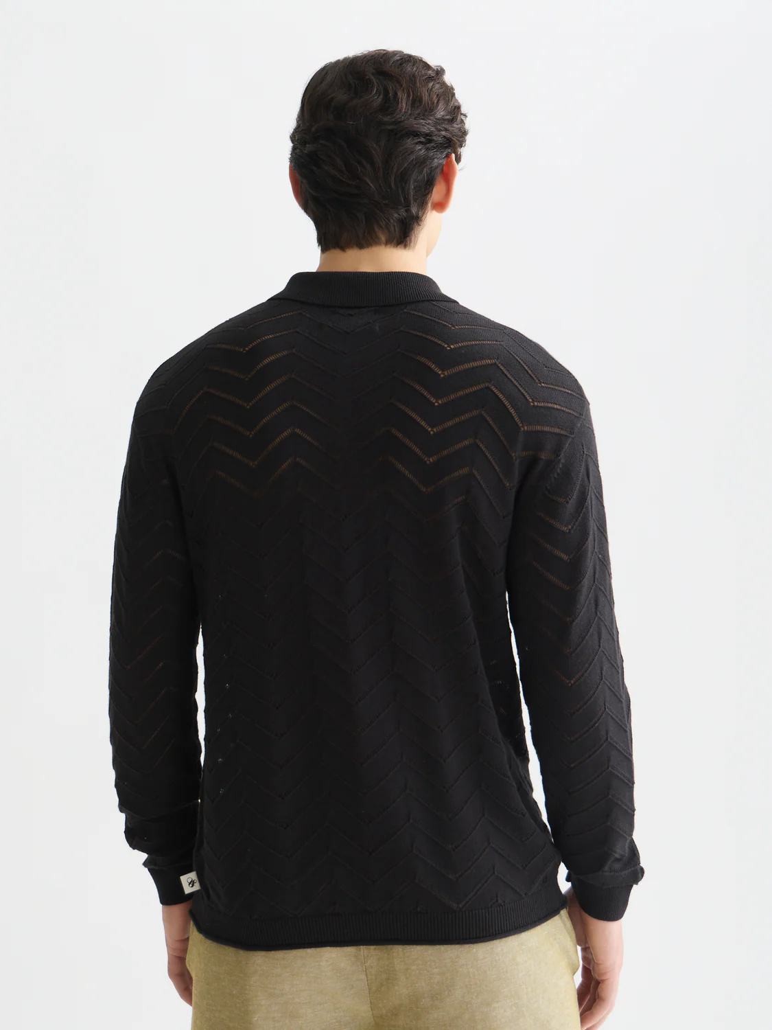 Pointelle dropped shoulder cardigan - Image 4