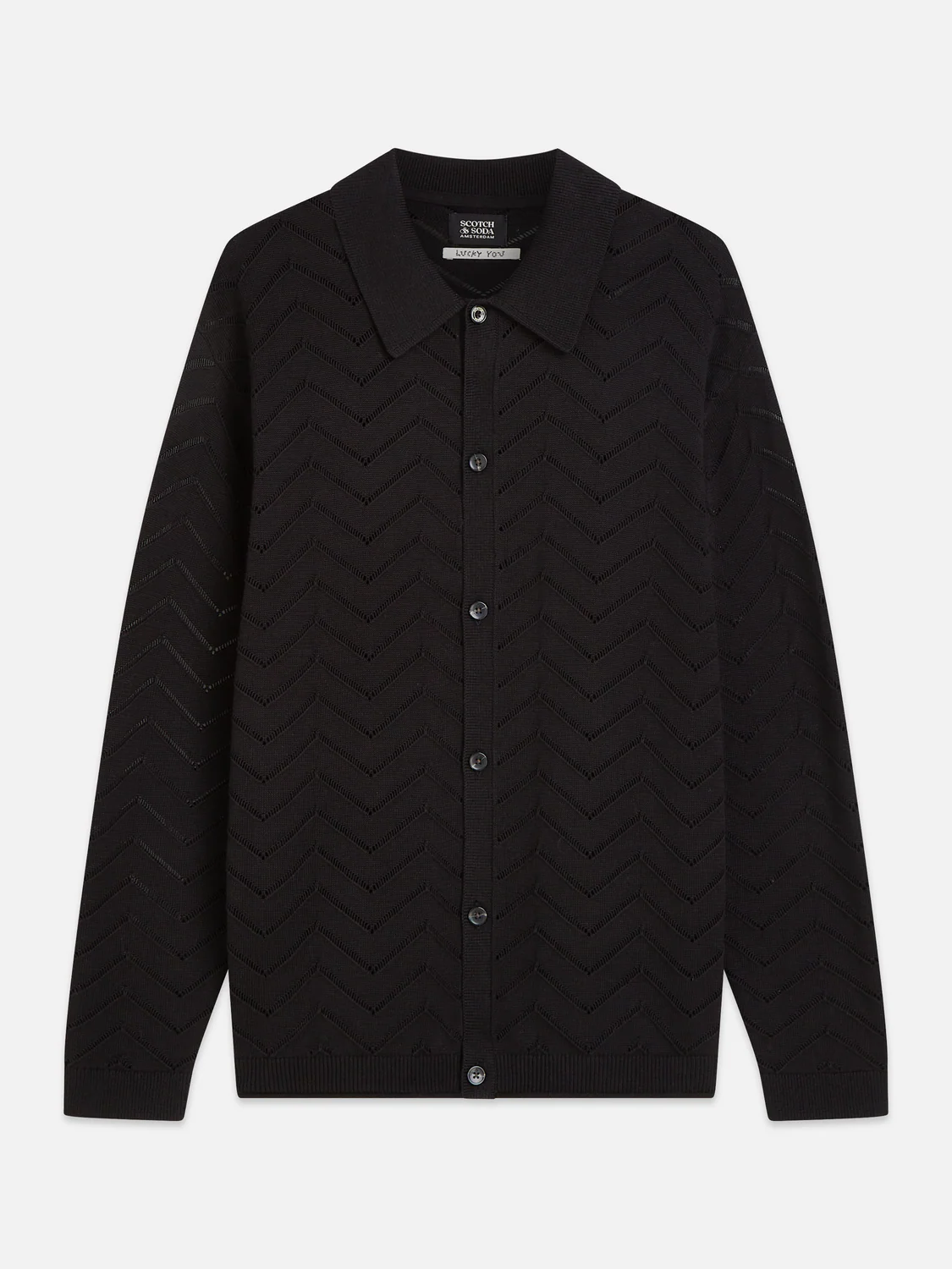 Pointelle dropped shoulder cardigan - Image 5