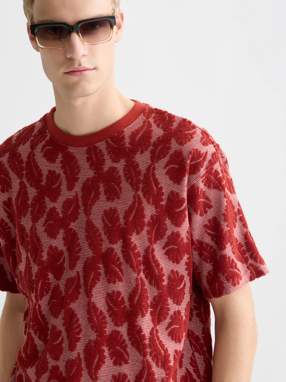 Jacquard feeder stripe relaxed T-shirt - Image 10