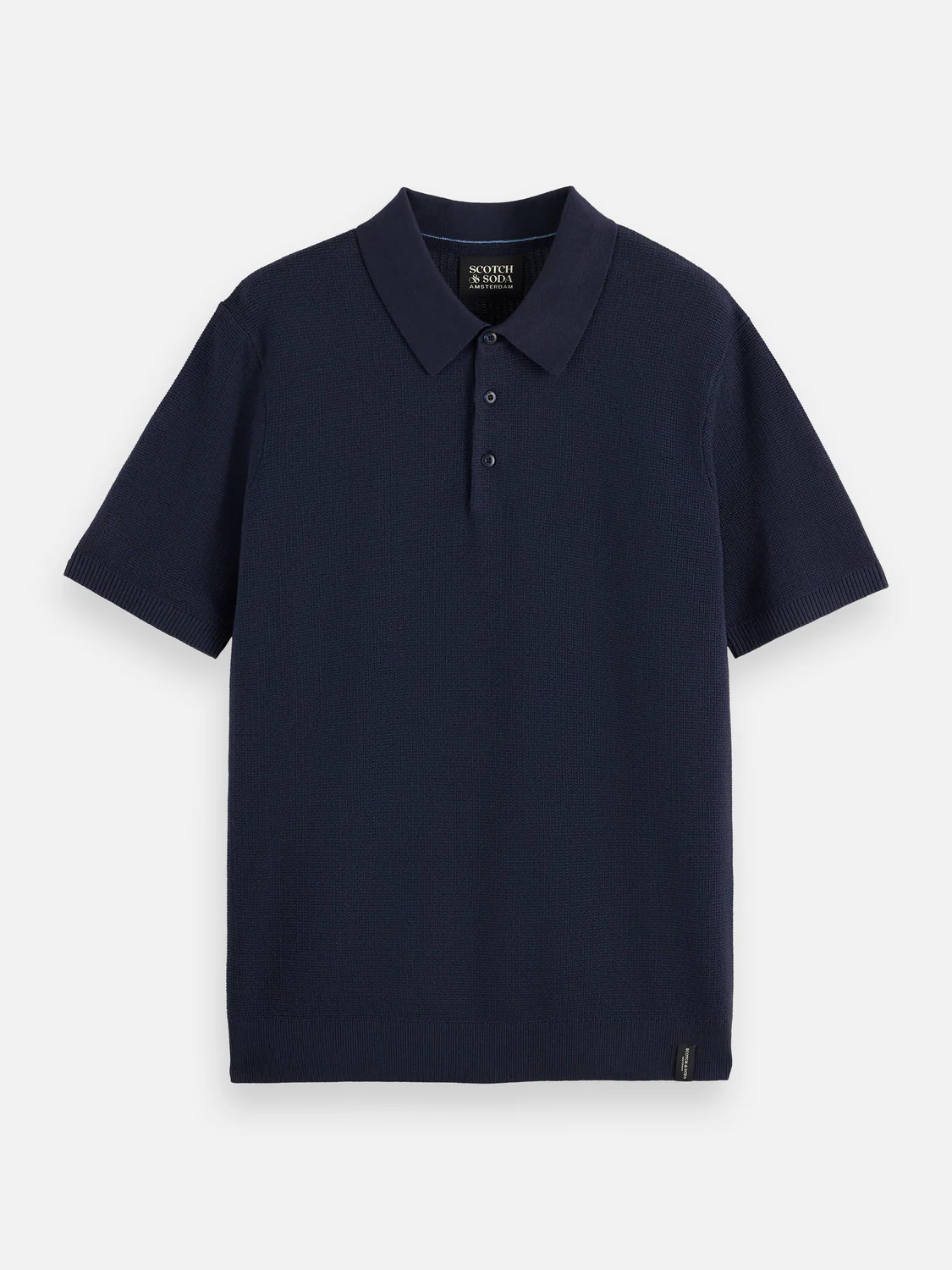 Essentials Structured knitted regular-fit polo - Image 12