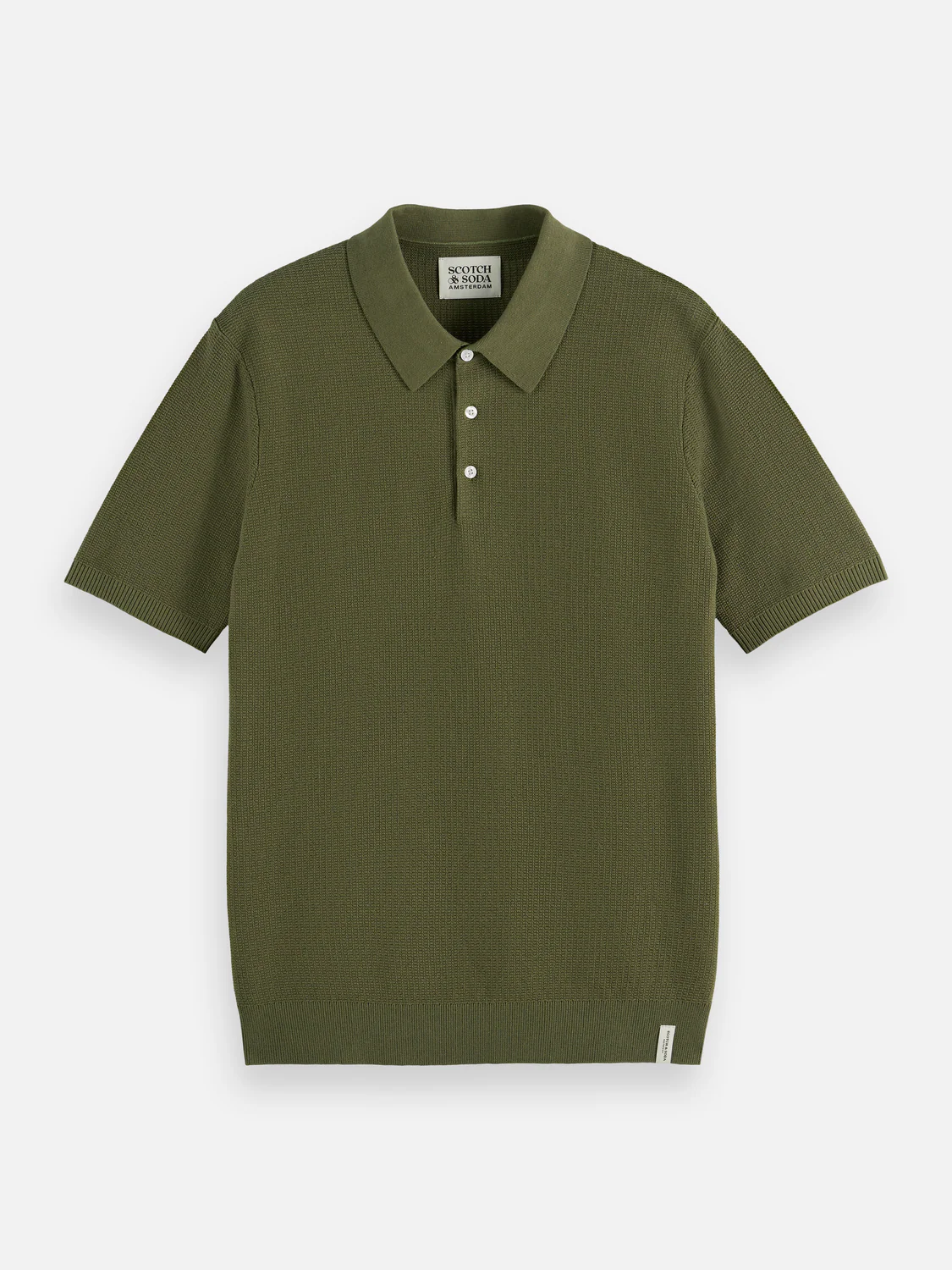 Essentials Structured knitted regular-fit polo - Image 5