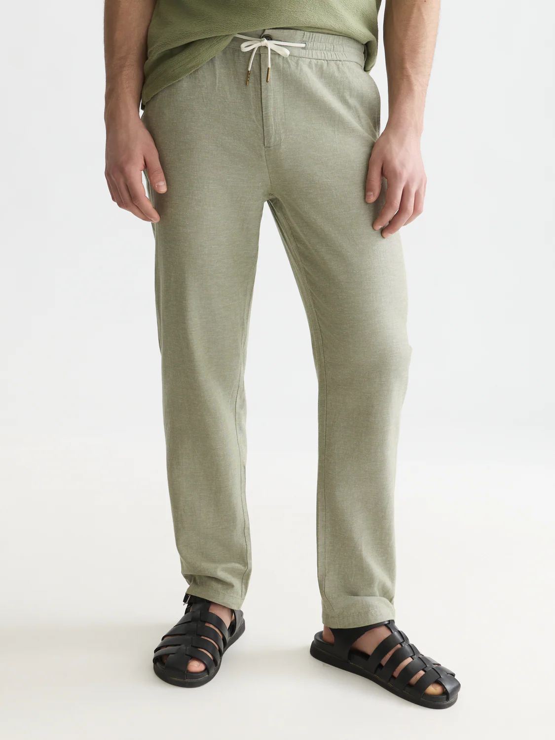 Seasonal Essentials Warren cotton-linen twill jogger - Image 2