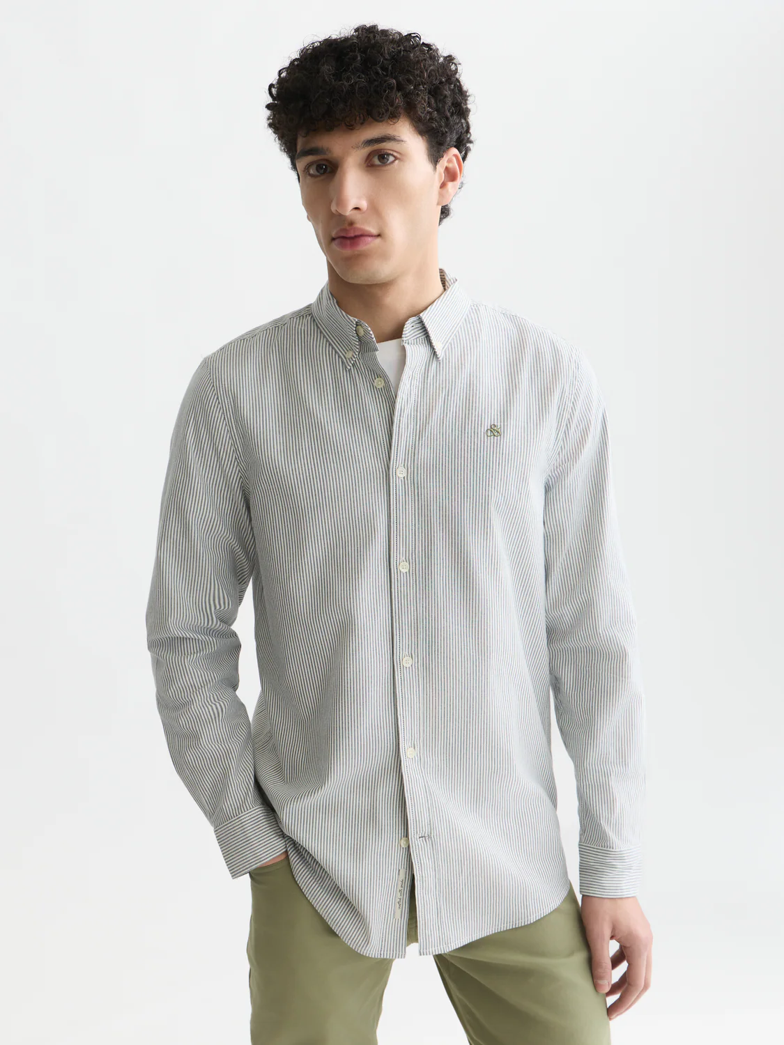 Seasonal core oxford striped regular-fit shirt
