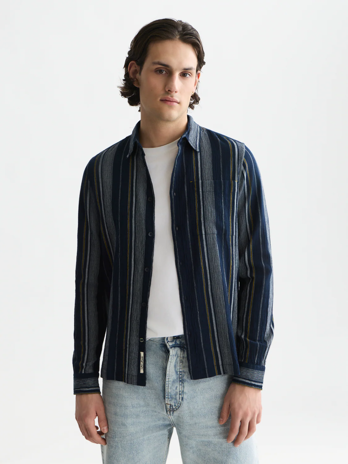 Textured stripe shirt