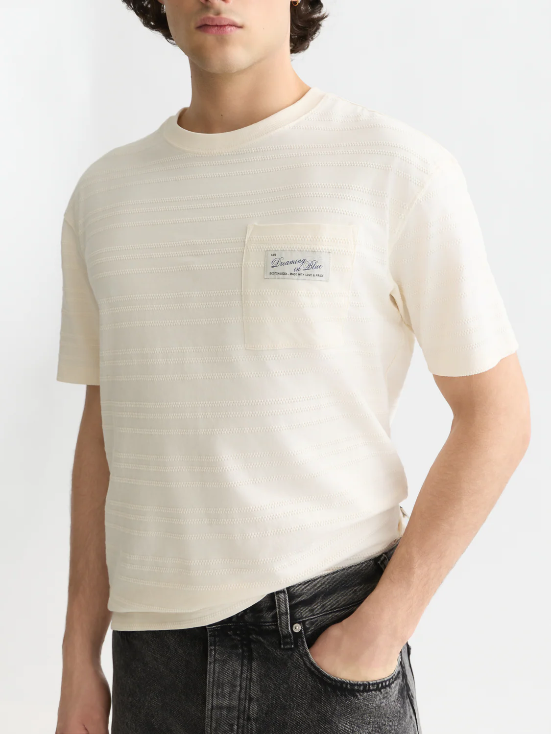 Textured jacquard relaxed-fit T-shirt - Image 3