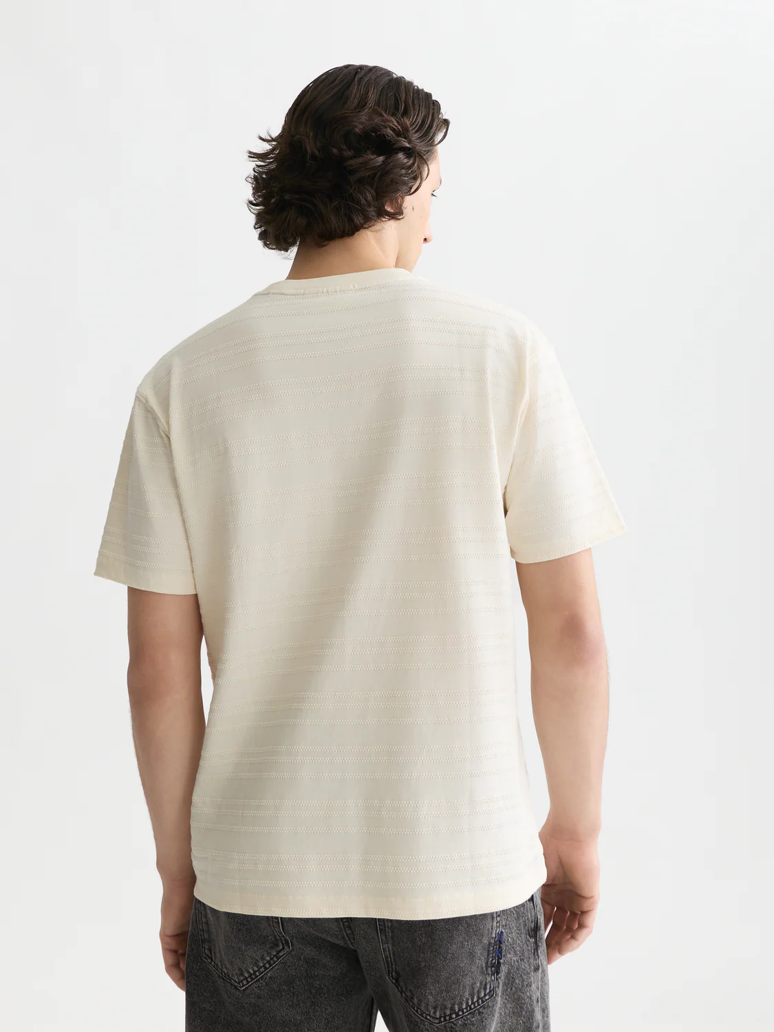 Textured jacquard relaxed-fit T-shirt - Image 4