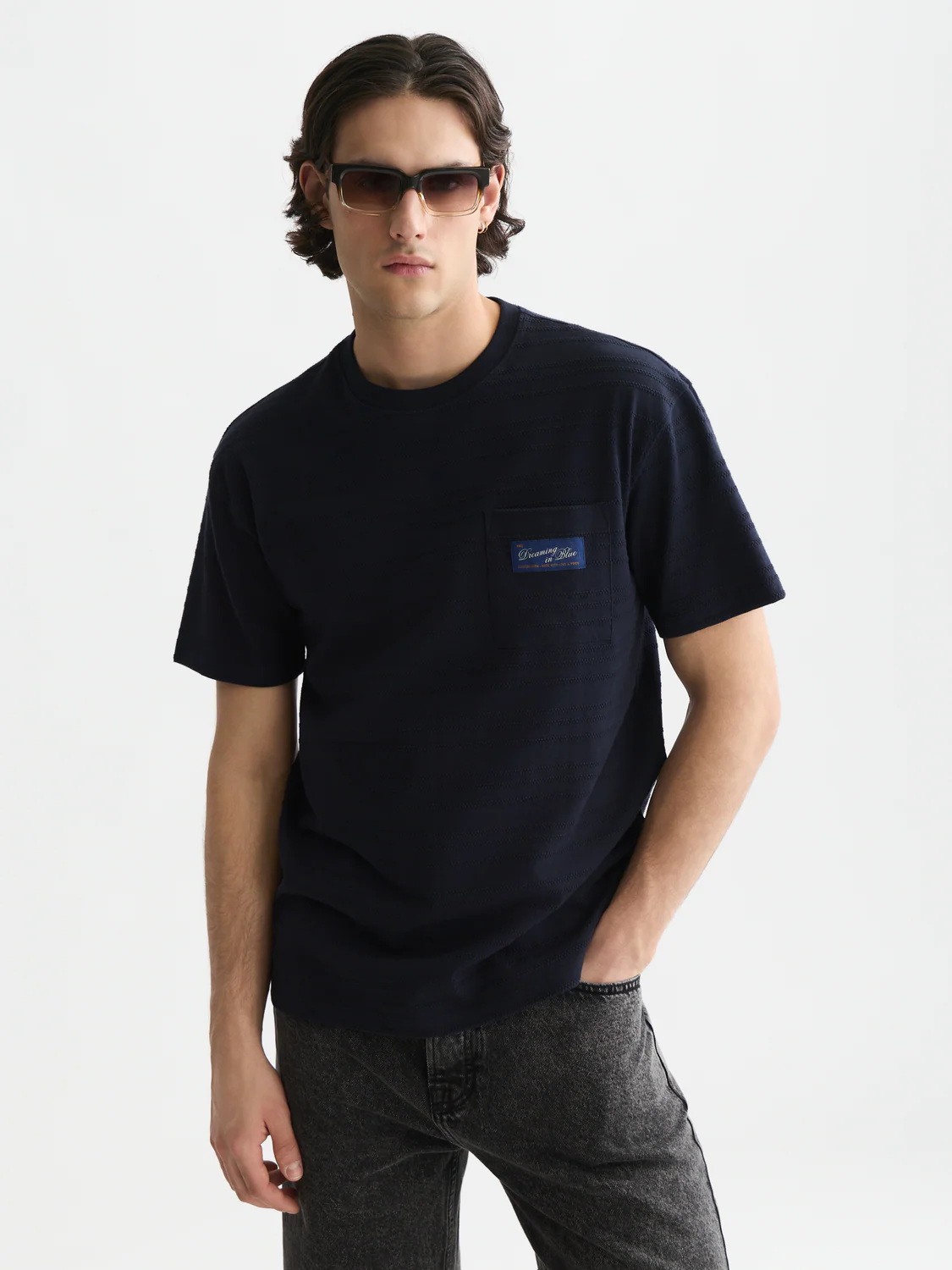 Textured jacquard relaxed-fit T-shirt - Image 8