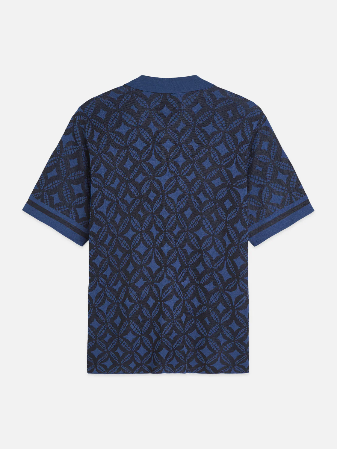 Jacquard knitted short-sleeved shirt - Image 13