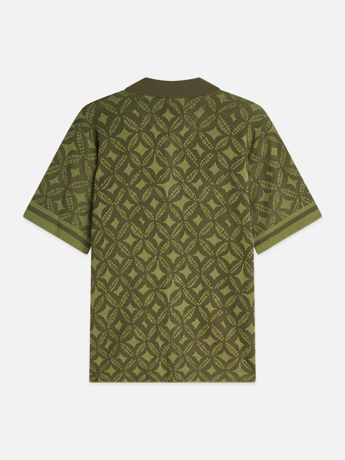 Jacquard knitted short-sleeved shirt - Image 6