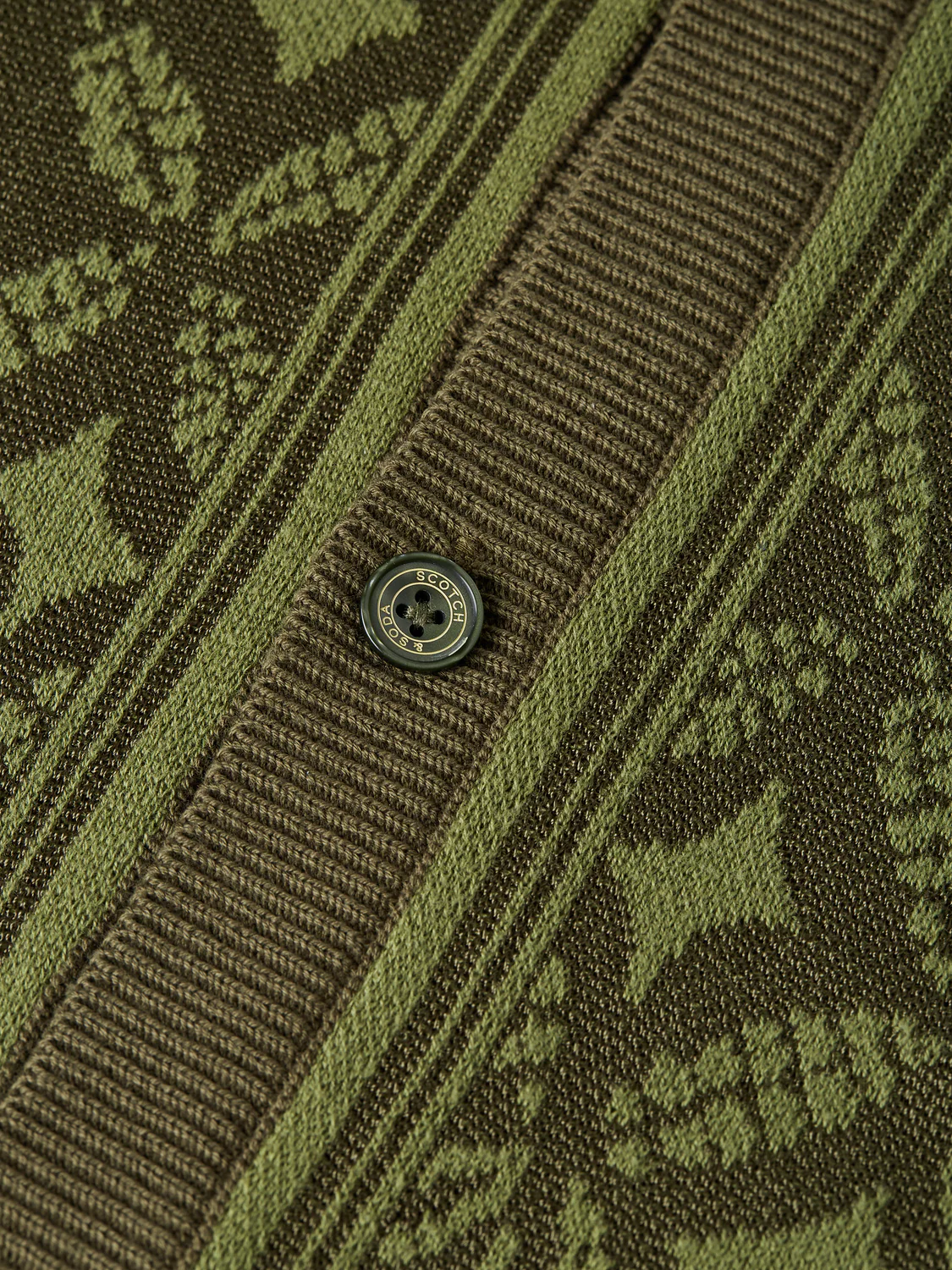 Jacquard knitted short-sleeved shirt - Image 7