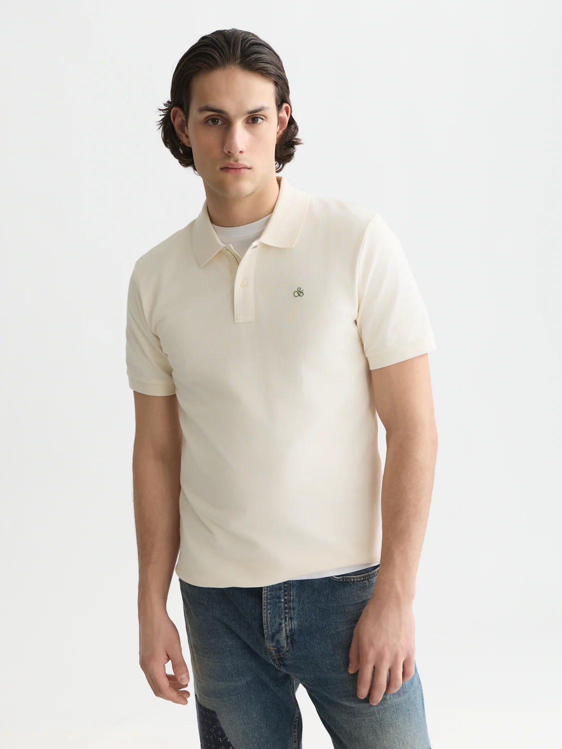 Seasonal core pique chest logo regular-fit polo