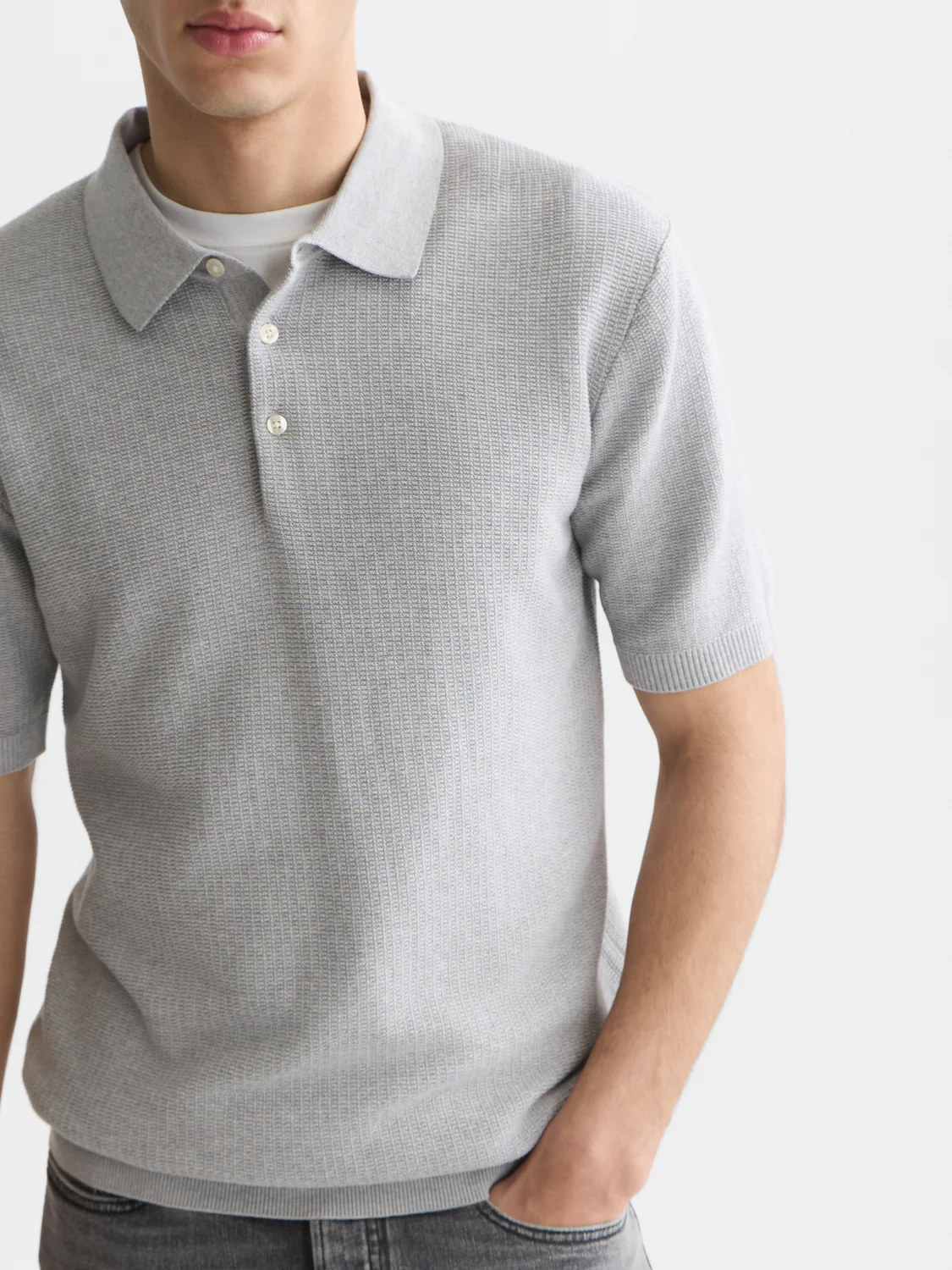 Seasonal Essentials structured knitted polo - Image 3