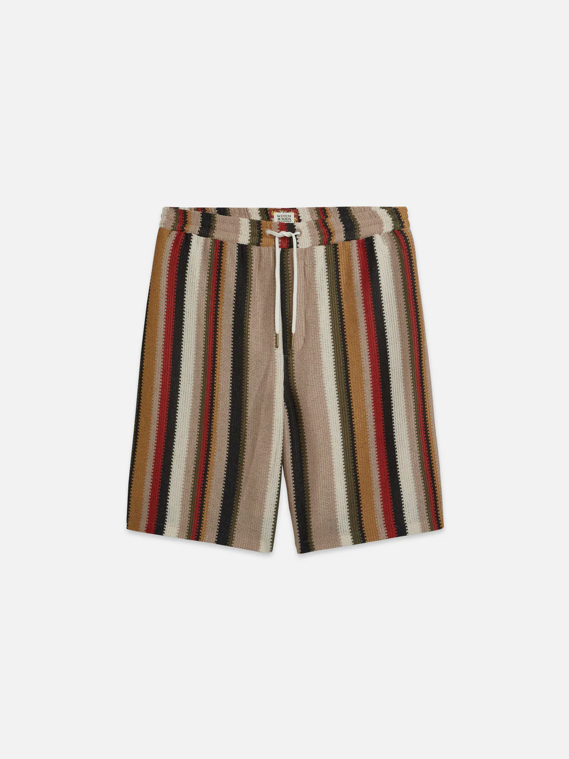 Crochet multicolor stripe relaxed bermuda shorts - Image 5