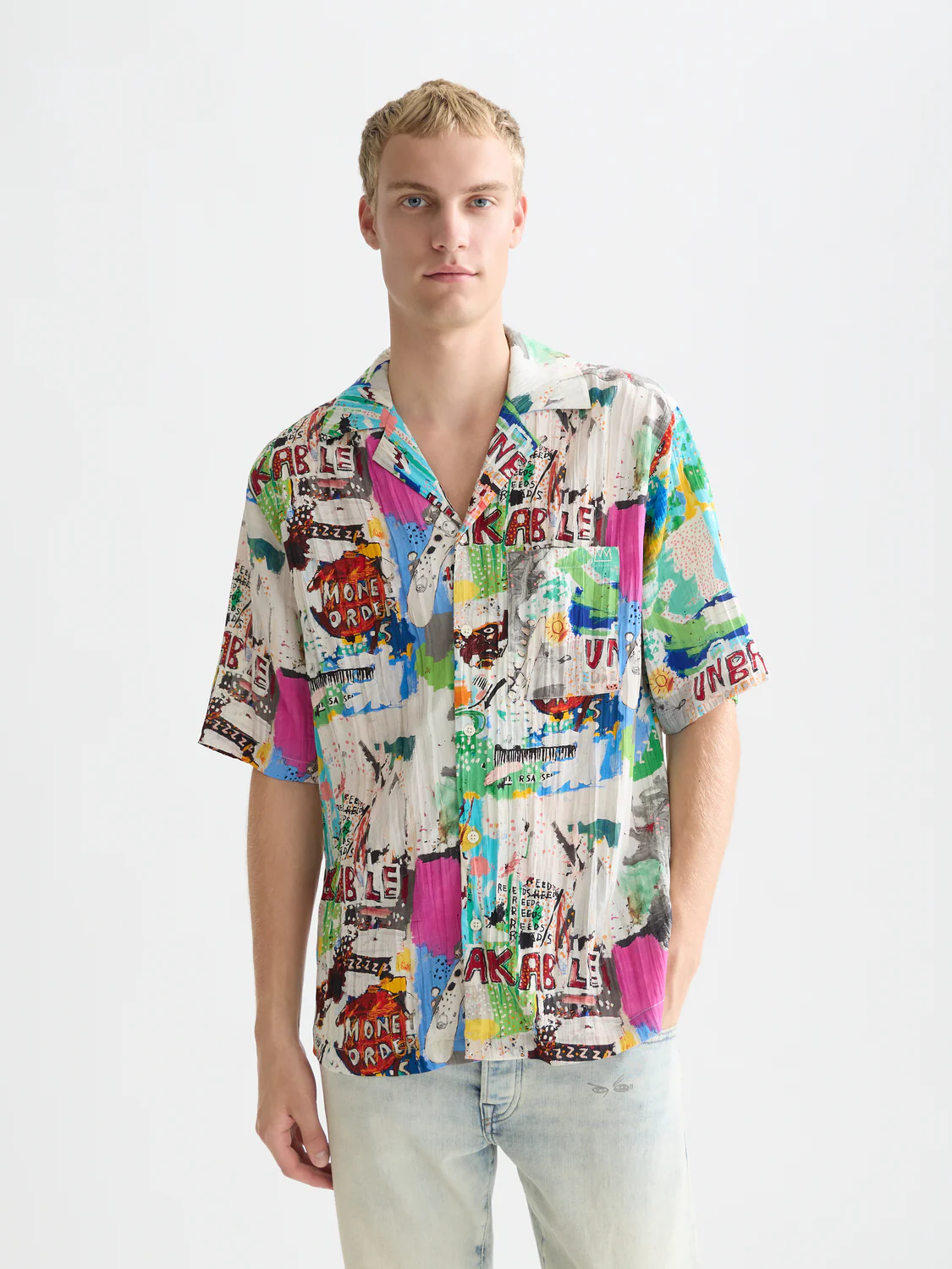 Scotch & Soda x Basquiat Printed Relaxed Short-Sleeved Shirt