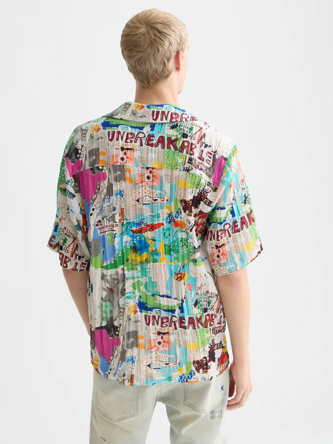 Scotch & Soda x Basquiat Printed Relaxed Short-Sleeved Shirt - Image 4