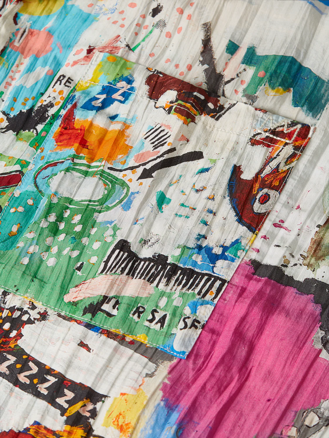 Scotch & Soda x Basquiat Printed Relaxed Short-Sleeved Shirt - Image 7
