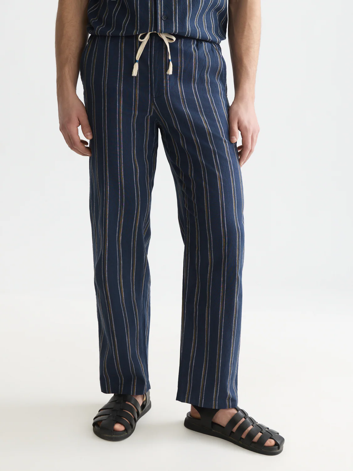Otis striped linen blend straight jogger - Image 2