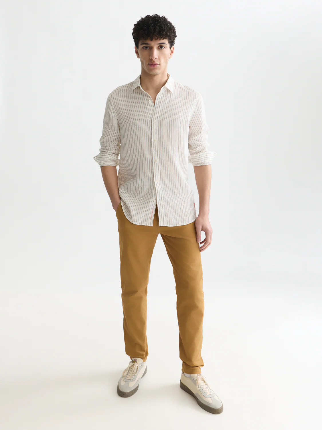 Striped linen regular-fit shirt - Image 9