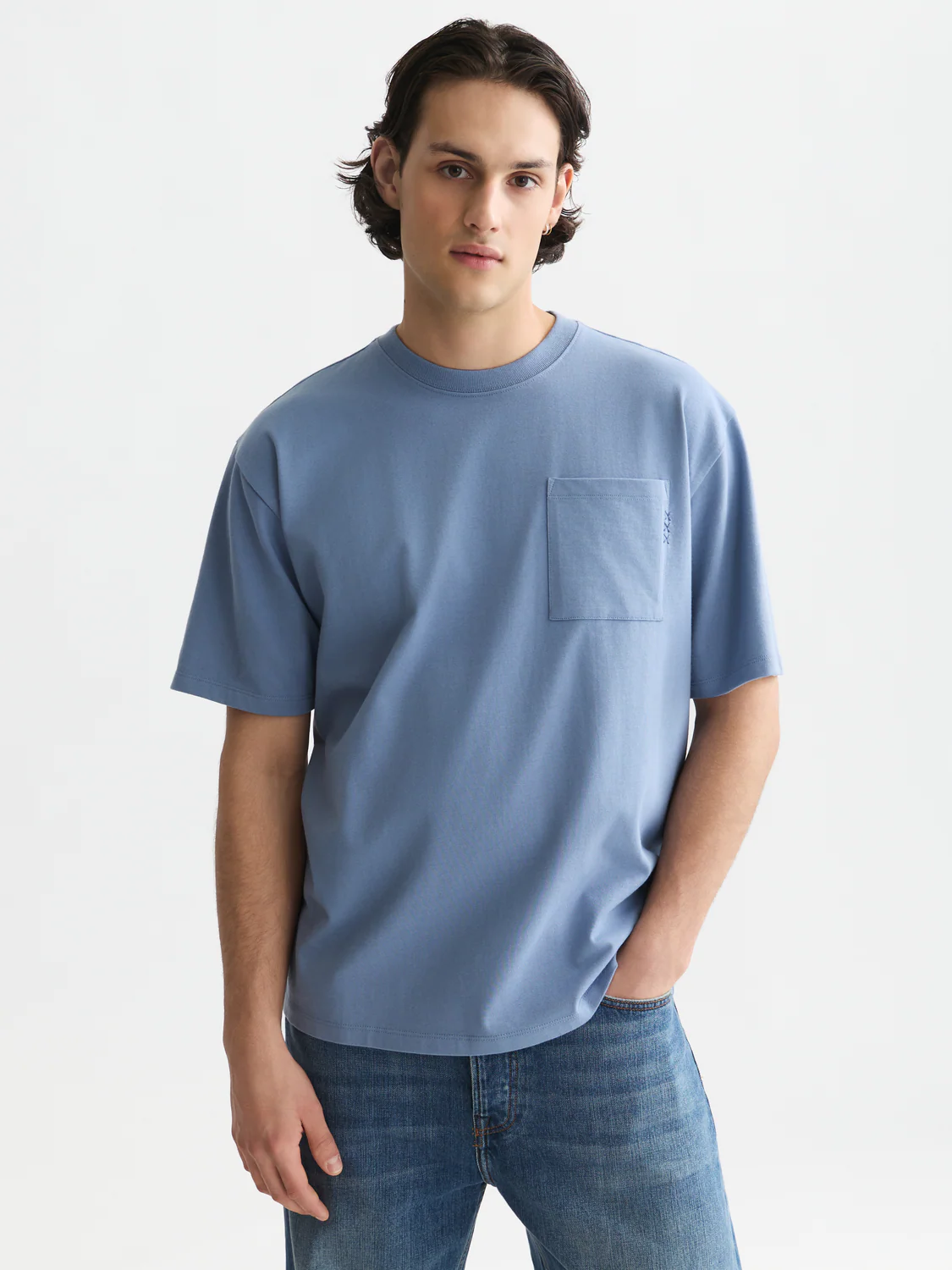 Seasonal Essentials 3 crosses pocket loose T-shirt - Image 8