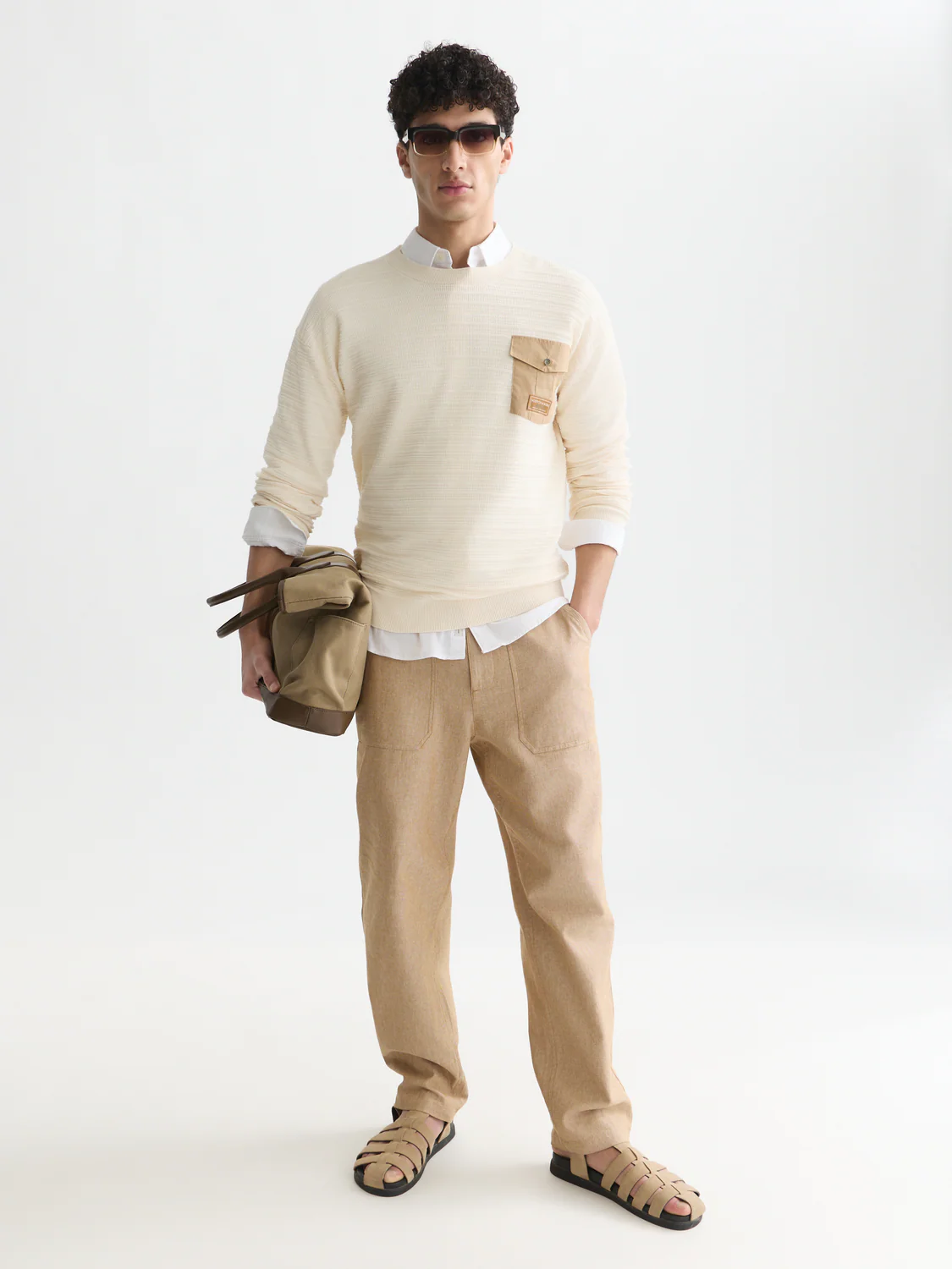 Structured chest pocket relaxed-fit pullover - Image 9